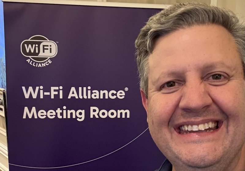 Drew at the Wi-Fi Alliance meeting room